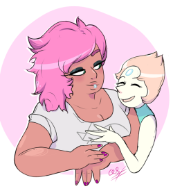 qs-art:*waiting patiently for mystery girl to return and for pearl to get the loving pink gf she deserves*