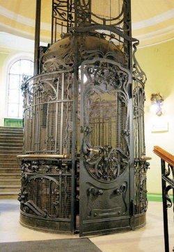 19th century Steam-powered elevator, St. Petersburg, Russia.