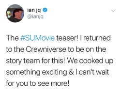 crewniverse-tweets:Ian Jones Quartey returns to the crewniverse for the Steven Universe Movie!