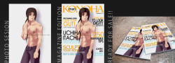COLLAB . k o n o h a . m a n IILineart by solochely  The newest magazine in Konoha GO to buy it! Uchiha Itachi in cover ♥