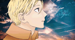   Hirunaka no Ryuusei/Shingeki no Kyojin crossover collaboration with Mokohai     “You know…” He immediately felt her gaze shift from the slowly lightening sky to rest on the side of his face that she could see. He paused, feeling her single-minded