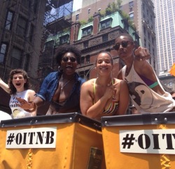 bitter-feminist:  papermagazine:  Orange Is the New Black at the NYC pride parade!  Taystee and Morello looking oN POINT 