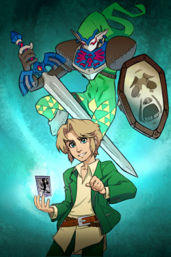 guilherme-rm:  Link’s Persona Got a little more creative with the persona this time. Hope you like it. PS: He looks like   Koizumi Itsuki, yes. Samus Aran’s Persona (Here) 