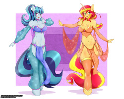 mleonheart:  Commission for Stardust00 Art by MLeonheart  my pony waifus~ &lt;3 &lt;3 &lt;3 &lt;3 &lt;3 &lt;3