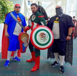 futubandera:   Super Cholo, Captain Mexico and Vato-man at WonderCon 2016  