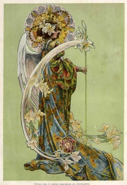 Study for a triptych symbolizing The Annunciation, Gaspar Camps. 1905.  Via