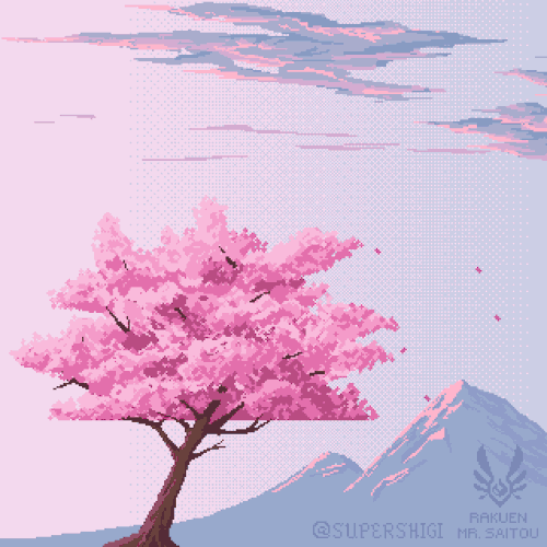 pixelartarchive:  Pixel cherry blossoms