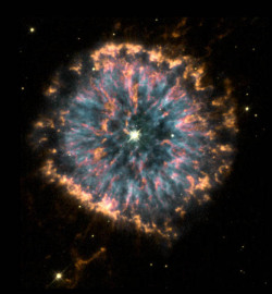 astronomicalwonders:  Hubble captures Planetary Nebula NGC 6751 Planetary nebulae do look simple, round, and planet-like in small telescopes. But images from the orbiting Hubble Space Telescope have become well known for showing these fluorescent gas