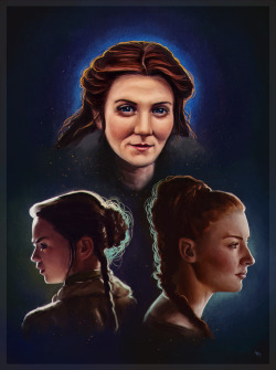 tanyabosyk:  Catelyn, Sansa and Arya Stark  