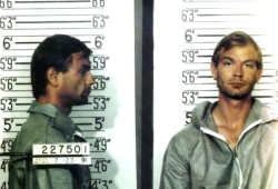crimesandkillers:  Born in 1960 in Milwaukee, Jeffrey Dahmer was sexually molested by a neighbor when he was 8. At 10, he was decapitating animals and mounting their heads on stakes in the backyard. At 17 he committed his first murder, a male hitchhiker