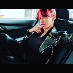 biancabeauchamp: Travelling in style wearing my favourite perfecto jacket made by French designer @patrice_catanzaro ❤️💥#fetish #fashion #pvc #jacket #perfection #stylish  (at Paris, France)