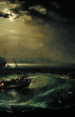 swingingaxes:  J.M.W. Turner’s Fishermen at Sea. Detail. 