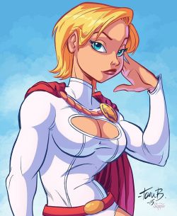 tombancroft1:  #Powergirl is thinking of punching something. Don’t blame me for this costume, I didn’t design it. My lines and @jskipper_colorist painting over it.  #dccomics #charcterdesign 