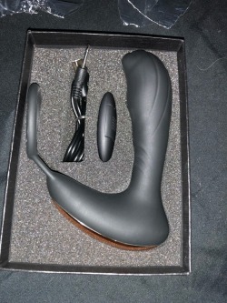 mistresst-13:  Look what one of my online slaves bought me! It’s a prostate massager and has a wireless remote so I can use it on him in public! So excited!