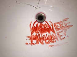 morbid-twat:loviely:“When we got drunk, he used to hold my hair back. I still feel his hands behind my head. I could blow my fucking brains out.”“Bathroom Sink Bloody Stories” - Part 1 (“We were in love?” - “Why didn’t you love me?”)