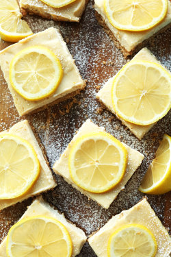 fullcravings:  V/GF Creamy Lemon Bars   Like this blog? Visit my Home Page or Video page for more!And please Subscribe to the Email Club  (it&rsquo;s free) for a sexy bonus gift :)~Rebloging the Art of the female form, Sweets, and Porn~