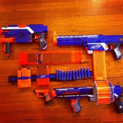 Just added a few new pieces to our #nerf gun collection. #westaystrapped lol! #familyfun #toys #instaphoto