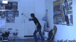 had2fall2loseitall:  wall-of-meth:  Mitch Lucker escaping from his garage. I dont own the video, just the gif.  If this isn’t talent idk what is 