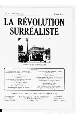 Covers of La Révolution Surréaliste No. 7 &amp; 8, 1926