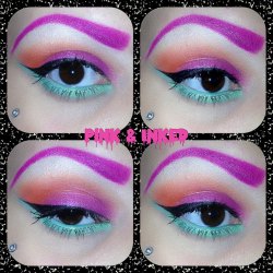 rockeresquebeautycompany:  Miss Alex of Pink And Inked looks amazingly beautiful in this look. She used: Highlight- Platinum Blonde  Lid- Unicorn Birthday Cake  Crease- Toxicity and Chicklet