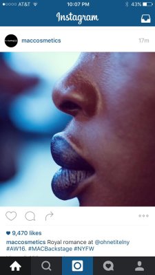 thetrippytrip:    What happens when MAC posts a photo of a beautiful black woman’s NATURAL lips on Instagram     Yet all those people commenting rude things would probably go get lip injections to get them like that.   If only people loved black people
