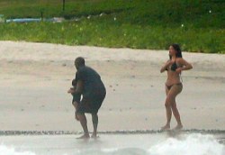 kimkanyekimye:  Kim, Kanye, &amp; North at the beach in Mexico 7/20/14