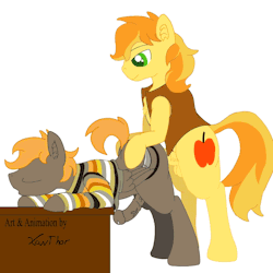 xanthor:  Happy birthday to Braeburnedhad some time to animate Braeburn and Umber,hope you enjoy^^Higher quality gif  DAMN THOUGH i&rsquo;m usually less partial to canon/oc but DANG THIS LOOKS REALLY GOODalksdj oh my gosh look at his little wing twitches