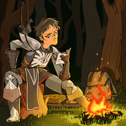 hoyjboe:  Cassandra from Dragon Age Inquisition reading Varric’s book.. 
