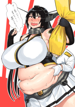 cheezyweapon:  synecdoche445:  長門型の装甲は伊達ではないよ  I think I have found a new favorite artist. I love the pudge. * v *