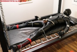 bondagetotal: Man, now finally stop! I know, it was a busy and long day! We are both tired. But you also have to learn how to sleep like that! And it is really comfortable for you! You also need and want it! So stop whining and take it like a good rubber