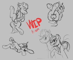 more random pose inspertation wip stuff for comic, doodling poses to see if it sparks any solid ideas&hellip; i probably need to figure out the story completely before drawing much more :x