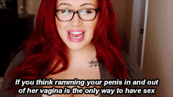 baby-make-it-hurt:  housewifeswag:  excusemyhubris:  zayoken:  She’s cute  she’s just saying that because it’s probably difficult to reach her vagina.  you obviously have no idea how the female anatomy works and I’m assuming that’s because you’ve