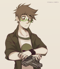     aleksis-kaidonovsky: what if Jake tried to shoot his pistols like Death the Kid  it was worth a try 8&rsquo;)   