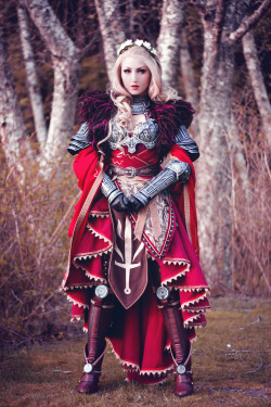 enayla:   Here’s the first finished shot of my female Cullen cosplay from Dragon  Age: Inquisition!  This costume has been such a labor of love and I’ve  had so much fun reinterpreting his design.  I have many plans for full  location shoots once