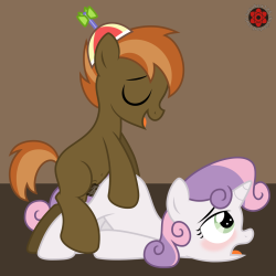 fluttershy-clop-blog:  Sweetie Belle x Button Mash (Requested)  FOCKING LOVES THIS ARTS 
