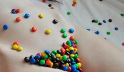estheticality:  thesimi1:  estheticality:  thesimi1:  estheticality: Something sweet.  Blog | Snapchat | Me   do not delete my caption     Sooo, I wanna taste THAT rainbow! Yum!  You must not know the difference between skittles and M&amp;M’s. Those