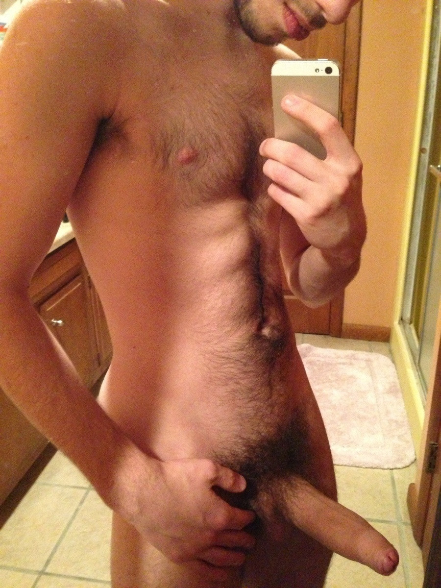 Naked guy selfie dick