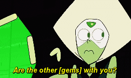 thingsfromtheimagination:  pearlromantic:  Peridot: From Homeworld Gem to Crystal Gem!   My favorite Space Dorito… our new Crystal Gem !!!  in around a year since she arrived she developed so fast!