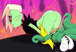 throatsart:  throatsart: Lord Dominator and Lemmy! - Here’s the follow-up to my last Dominator pic, featuring @z0nesama’s Lemmy searching Lord D for contraband. Safety is very important.  Got a bunch of stuff lined up- Dragonball and Overwatch and