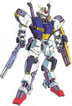 the-three-seconds-warning:  MWS-19051G D Gundam “First”  A custom mobile worker created by Darry Neil Guns with support from the Monotone Mouse company using mobile suit junk parts. Its resemblance to the legendary Gundam is intentional. Its movable
