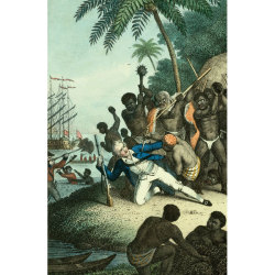 sitatonga:  interference-cc:  On February 14, 1779 Captain James Cook of the British Royal Navy was killed by natives in Kealakekua Bay, on the Big Island of Hawaii. Cook was a true savage, who sailed across the world bringing murder, rape, disease, and