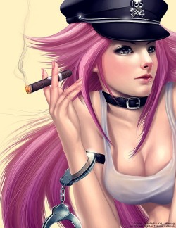 I don’t really find smoking women attractive but this is a really nice image of Poison. Poison and Cigars, my two favorite things.