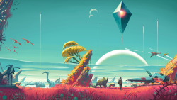 gamefreaksnz:  No Man’s Sky features on the Late Show with Stephen Colbert  Sean Murray, co-founder of Hello Games, appeared Friday night on The Late Show With Stephen Colbert to talk about and play the upcoming game.   
