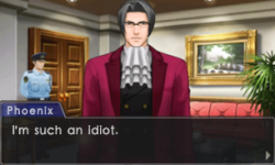 incorrectaceattorney: Phoenix: I’m such an idiot.  Edgeworth: … Phoenix: … Edgeworth: … Phoenix: … Edgeworth: …If you’re waiting for me to disagree, it’s going to be a long night.   submitted by sheepyseconds  