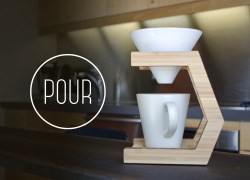 thedsgnblog:  POUR Coffee Brewer by iSkelter    |    Support on Kickstarter Taste the difference everyday. Brew YOUR perfect cup of coffee.  POUR is a countertop appliance created to enhance the taste buds of your home and office. Within a first