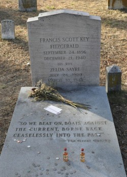 searchandestroyy:  thenotoriouslj:  F Scott Fitzgerald’s grave. Simply beautiful.  everyone makes Scott out to be some amazing guy with a kind heart and a poetic soul  but i mean the guy was a raging alcoholic and had liver problems when he was like