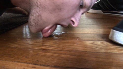 Gay licking cum off cock
