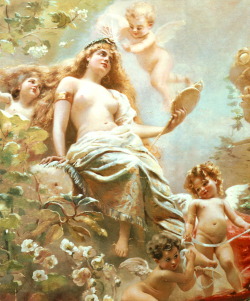 the-garden-of-delights:  &ldquo;The Toilet of Venus&rdquo; (detail) by Konstantin Egorovich Makovsky (1839-1915). 