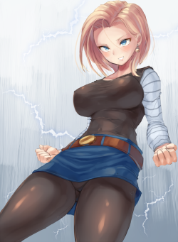 sgeewiz:  Android 18 Art by kazo 