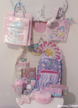 p0kemina:  My Kiki and Lala collection for that nice person who asked to see~! It’s kinda modest, unfortunately, especially considering that I love them so much ;_; But hopefully one day I will have money to blow on collector’s items. Includes: backpack,